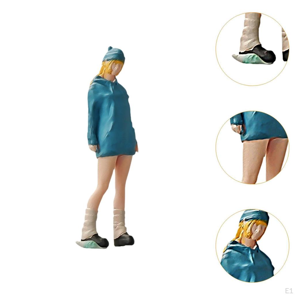 1:64 Scale Girl Figure, Miniature Scene Collections, S Micro Landscape Layout, DIY Projects