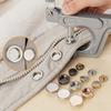 6Pcs/Set Easy To Use Leather Snap Fasteners Solid Snap Button  Garment Sewing Accessory