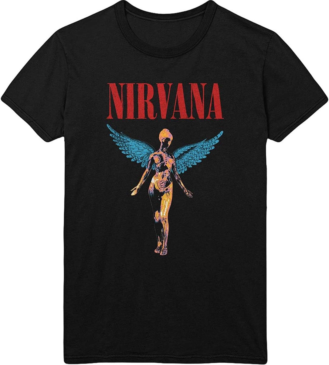 

Nirvana T Shirt In Utero Angelic Band Logo Official Mens Black Size XL 5XL різнокольоровий
