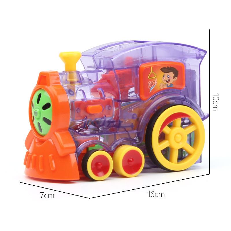 Transparent Domino Puzzle Children'S Automatic Delivery Licensing Standing Brand Electric Train