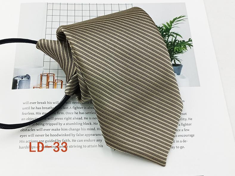 Gravata masculina com zíper para negócios, 8 cm, listras vermelhas e pretas