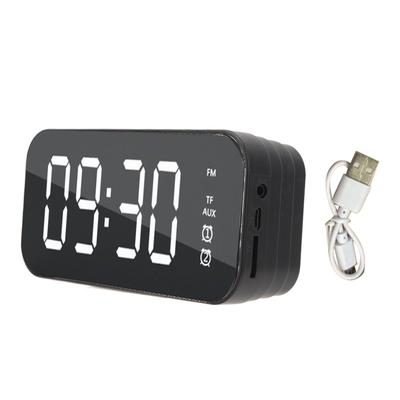 Mirror Surface Alarm Clock Bluetooth Speaker Digital Wireless Alarm Clock Bluetooth Speaker for