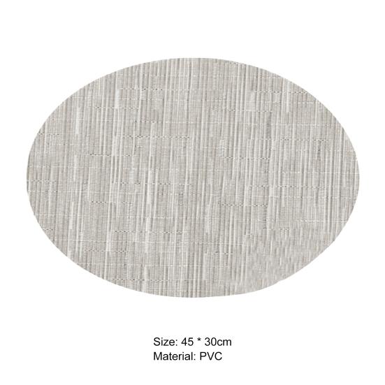 Place Mat Anti-scratch Insulated Oval Anti-slip PVC Table Placemat Household Supplies
