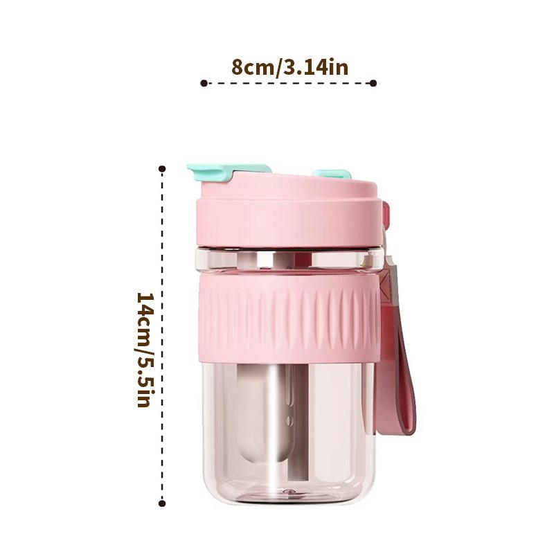 Large Capacity Portable Drop Resistant Plastic Water Cups, Water Bottles, And Portable Coffee Cups With Simple Straws