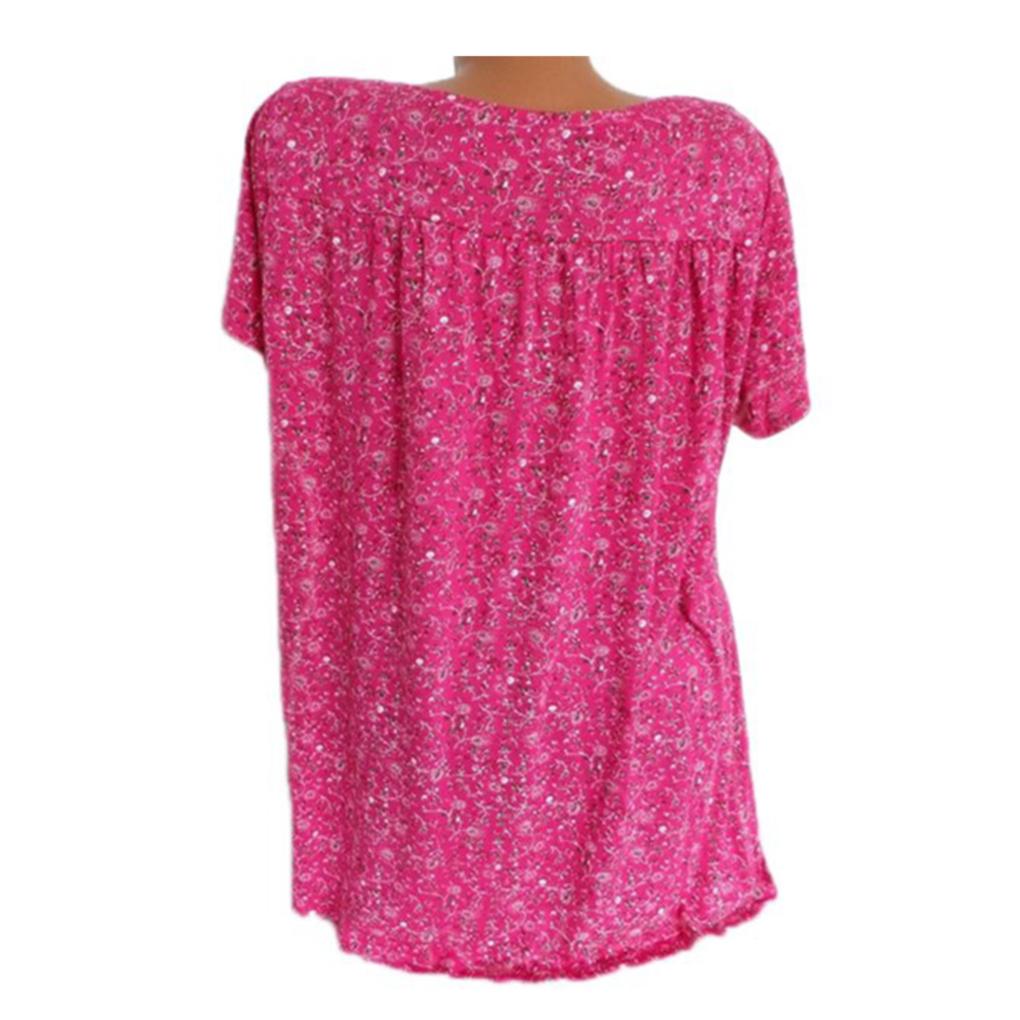 Women T-shirt V Neck Short Sleeve Top Printed Casual Summer T Shirt