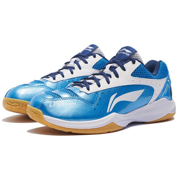 New LINING Badminton Shoes Unisex Low Top Interstellar Blue/Standard White AYTS024-2