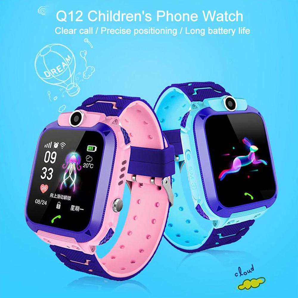 Q12 Kids Smart 2G Call Phone Watch - Waterproof GPS Monitor SOS Tracker for Boys Girls Child Sports