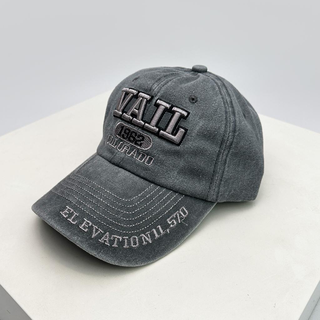 Baseball Letterings Alphabet Vall Stitched Stitching Embroidered Vintage American Women  Men For Neutral Gender Fresh Caps Peaked Hats Street