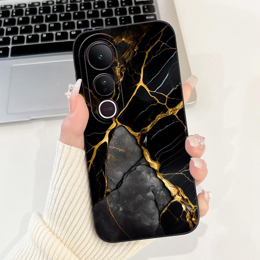 For Vivo V50 Lite Case Liquid Soft Silicone Fashion Newest Painting Back Cover For VivoV50lite V 50 5G Matte Phone Cases