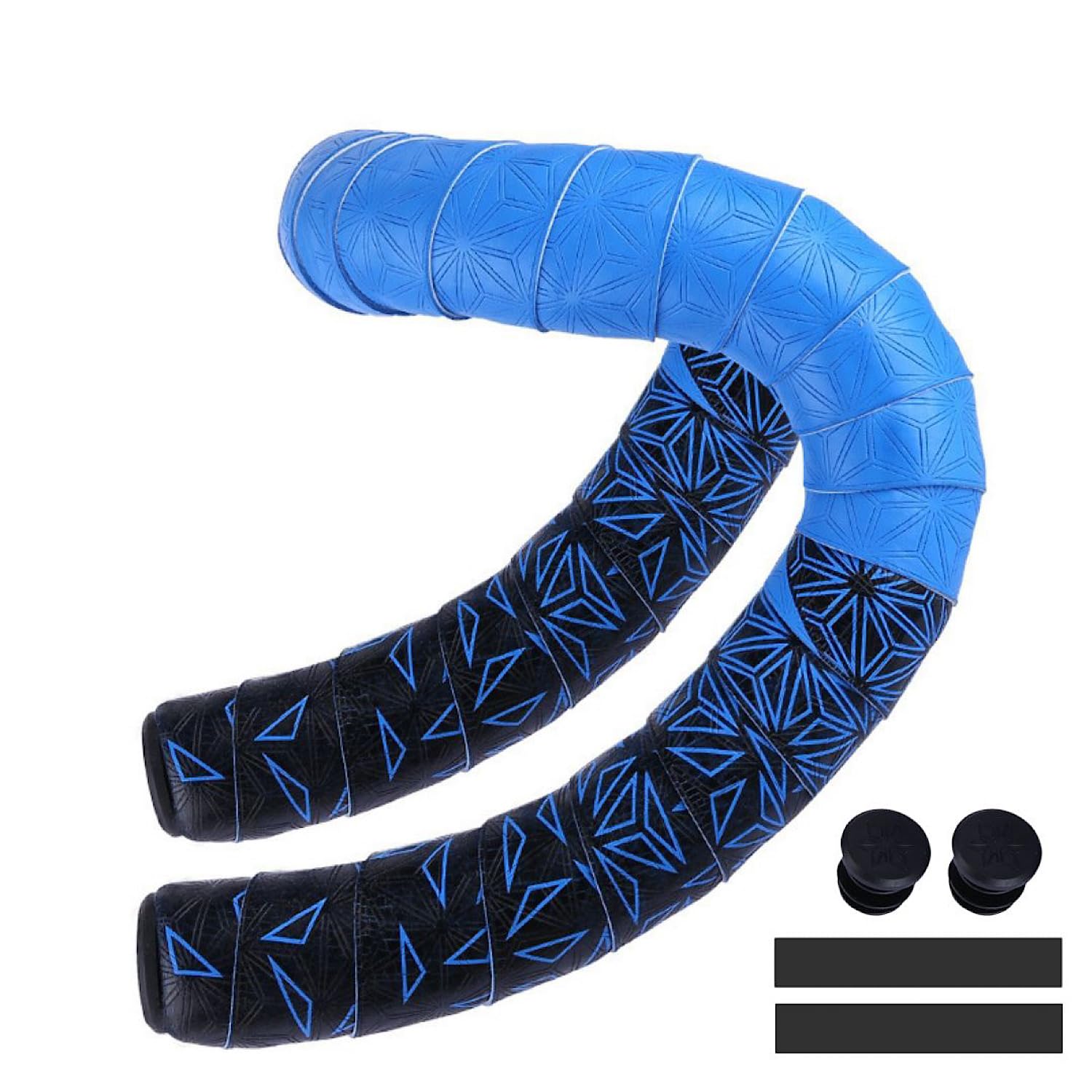 

Лента для руля шоссейного велосипеда REMDY с заглушкой на конце, амортизирующая, эластичная, из материала EVA PU, набор из 2 штук, синяя, противоскользящая, двухсторонняя