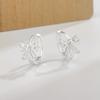 2 Paires Boucles d'Oreilles Créoles Petites Câlins en Acier Inoxydable Pour Femmes Petit Pendentif Cristal Zirconium Boucles d'Oreilles Cartilage Bijoux Piercing