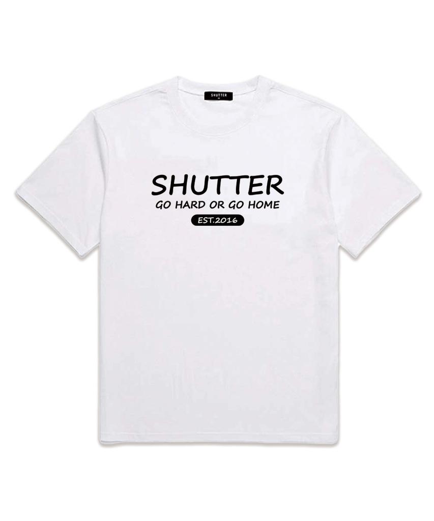 SHIRTER Go Hard Or Go Home Short Sleeve T-Shirt (Ss010) White