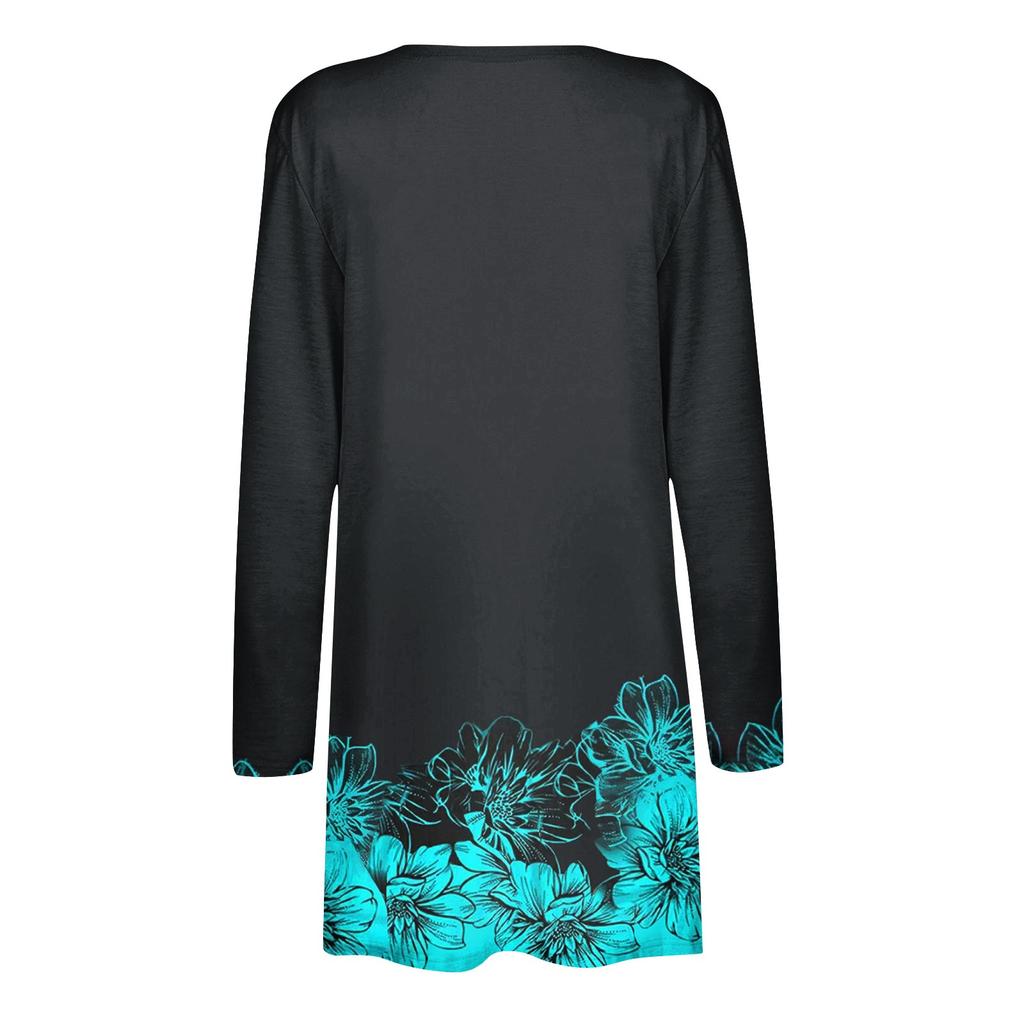 Long Sleeve Women Retro Printed Light And Thin Top Lightweight  Jacket Cardigan