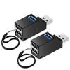 2Pcs 3 Port USB Hub Portable High Speed Splitter Box For PC Laptop