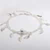 Double Layer Leaves Charm Anklet Foot Chain Summer Women Sandal Ankle Bracelet