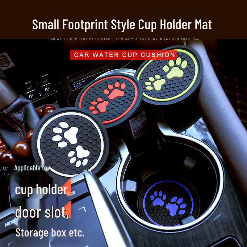 Cartoon Car Coaster: Non-Slip Round Interior Mat for Universal Use