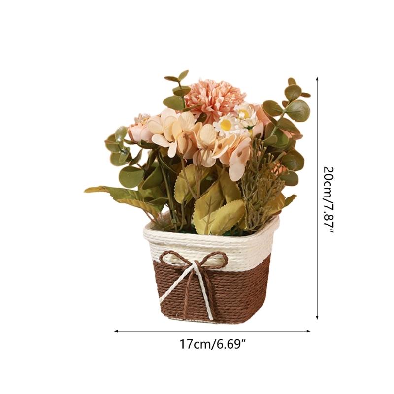 Tabletop Artificial Flower Decorations Simulation Potted Plant Ornaments
