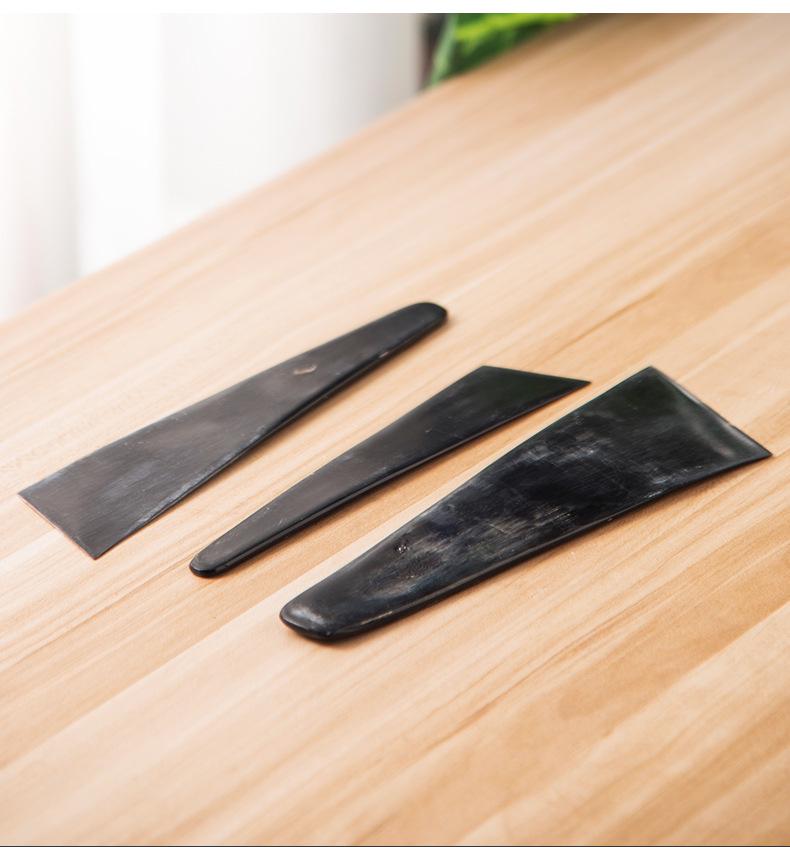 Tianyu Çömlek Aletleri: Cilalama, Atma, Onarma için Öküz Boynuzu Kazıyıcı - Kili Şekillendirmeye Yardımcı Olur