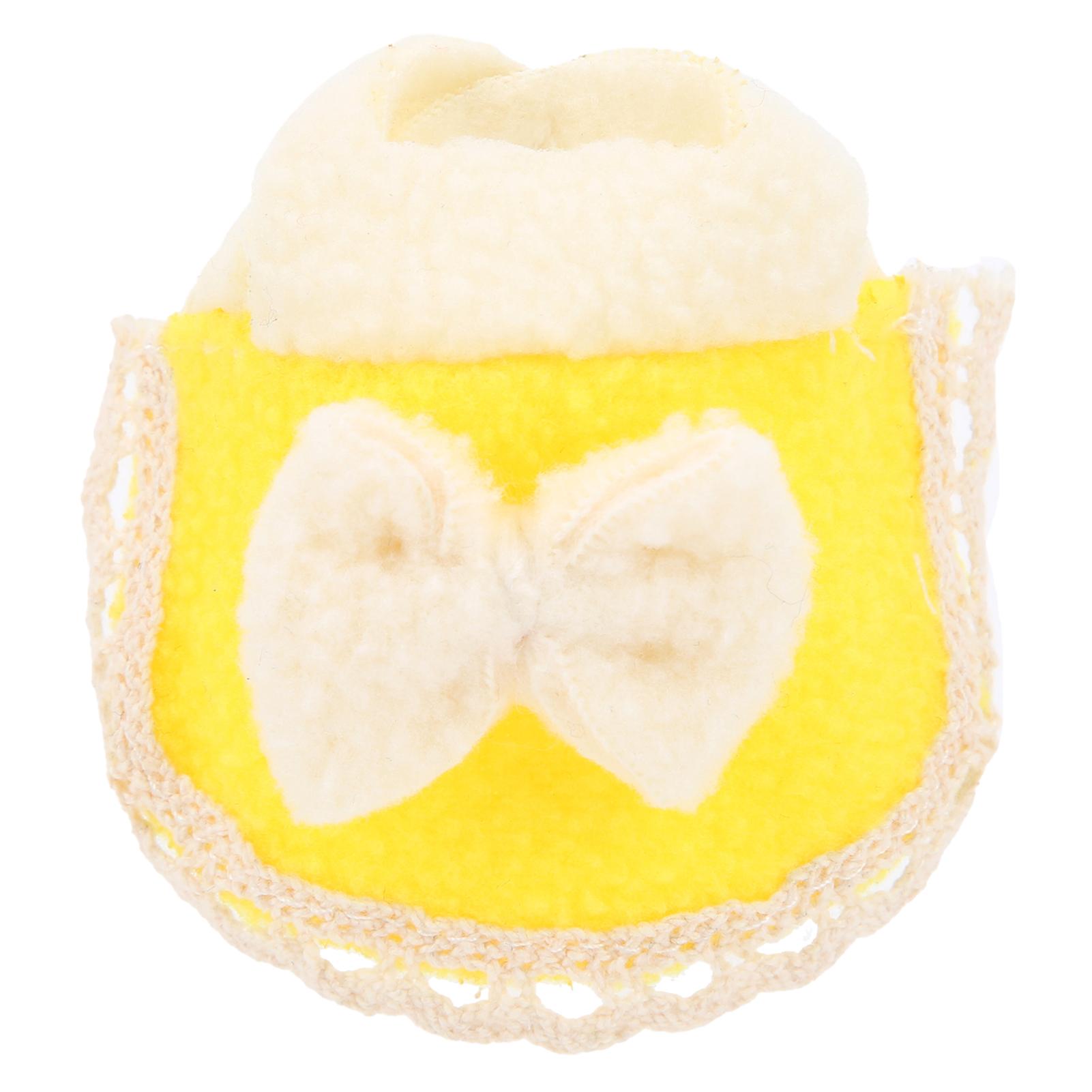 

Hamster Cloak Outfits with BowKnot Soft Fleece Mini Pet Clothes for Small Animal(Yellow M) S(for 2-4kg) жовтий