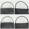 PRADA Tessuto Nylon Handbag Tote Bag Semi One Shoulder Arm Black Triangle Logo Plate Women's White Tag