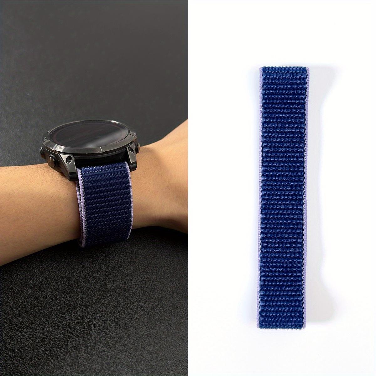 

Nylon Loop Band for Garmin Fenix 7/7X Mk2i & Tactix 7 Pro with Dual-Head Hook and Loop Fastener Soft Breathable Strap 22mm синий