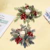 1PC Cross-Border New Christmas Tabletop Candle Aromatherapy  Candle Wreath Ring Faux Flowers