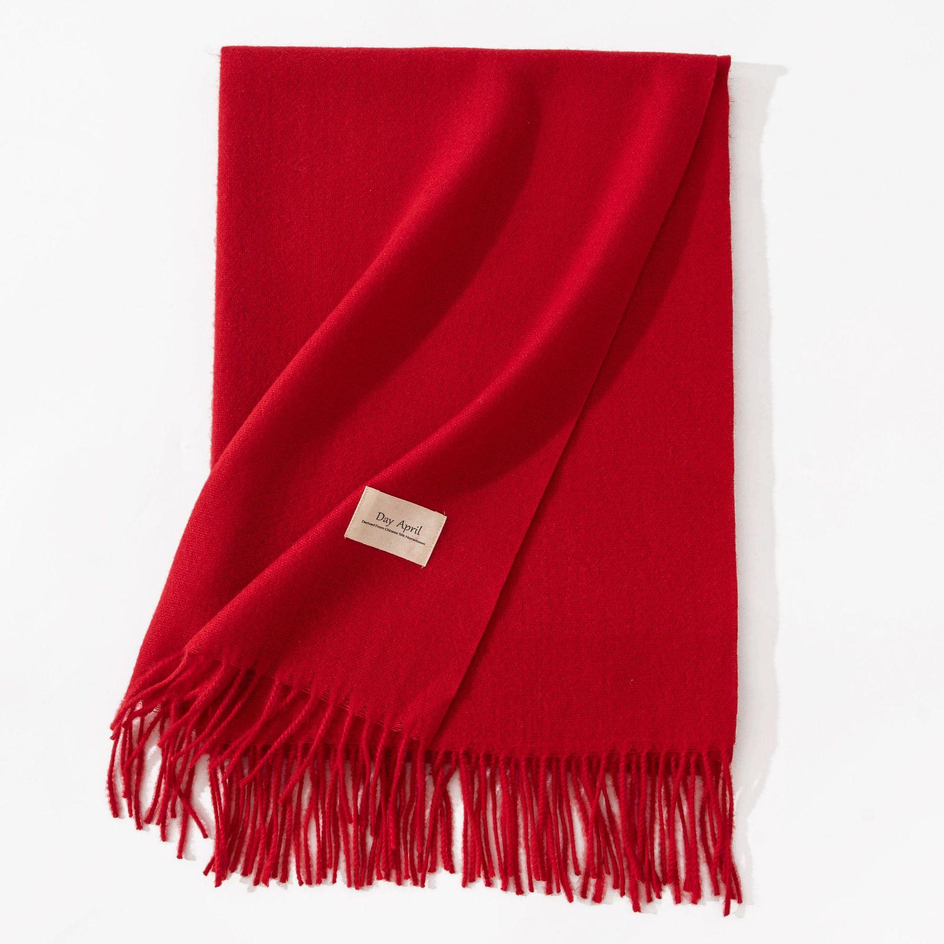

Ежегодное собрание компании Red Scarf And Shawl, торжественное открытие, встреча одноклассников, вышитый логотип на китайском красном шарфе 35*195cm