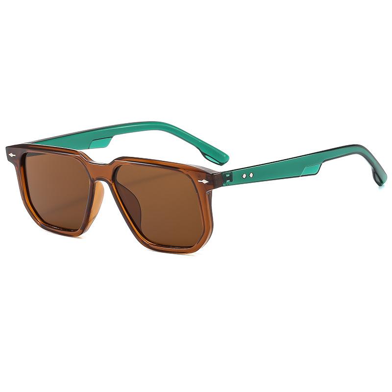 JYL TS Square Sunglasses Men UV Protection Leopard Frame QZ918-3912 A-6995 камео розовый