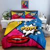 Comic-inspired design Bedding Duvet cover sets Duvet covers Pillowcases gifts (1 * Duvet Cover 2 * Pillowcases, without duvet insert)