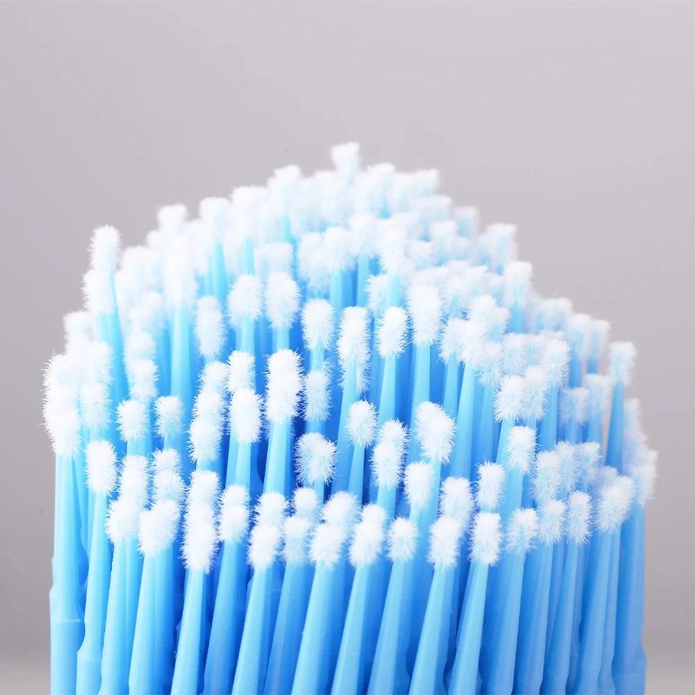 400Pcs Dental Disposable Micro Applicator Brush Eyelash Brushes With Portable Box Plastic Handle Microfiber Tips Dentist Tool