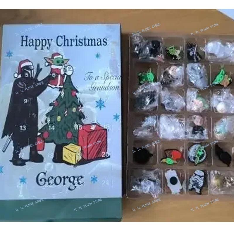 

2025 Календар Адвенту на 24 дні «Зоряні війни» - Календар зворотного відліку з лялькою-роботом Йоди для дітей, прикраса для дому, фестивалю, різдвяний подарунок