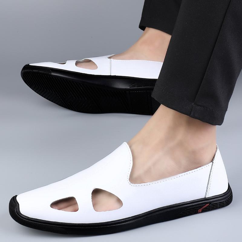 Vară Nou Pantofi Respirabili Bărbați Mocasini Slip on Pantofi de Condus Exterior Bărbat Sandale Clasice Piele Naturală Pantofi Casual Bărbați