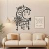 1PC Metal Elegant Gothic Moon & Flower Wall Art - Modern Craft Sign Hanging Ornament for Home, Office, Cafe Decor Birthday Gift