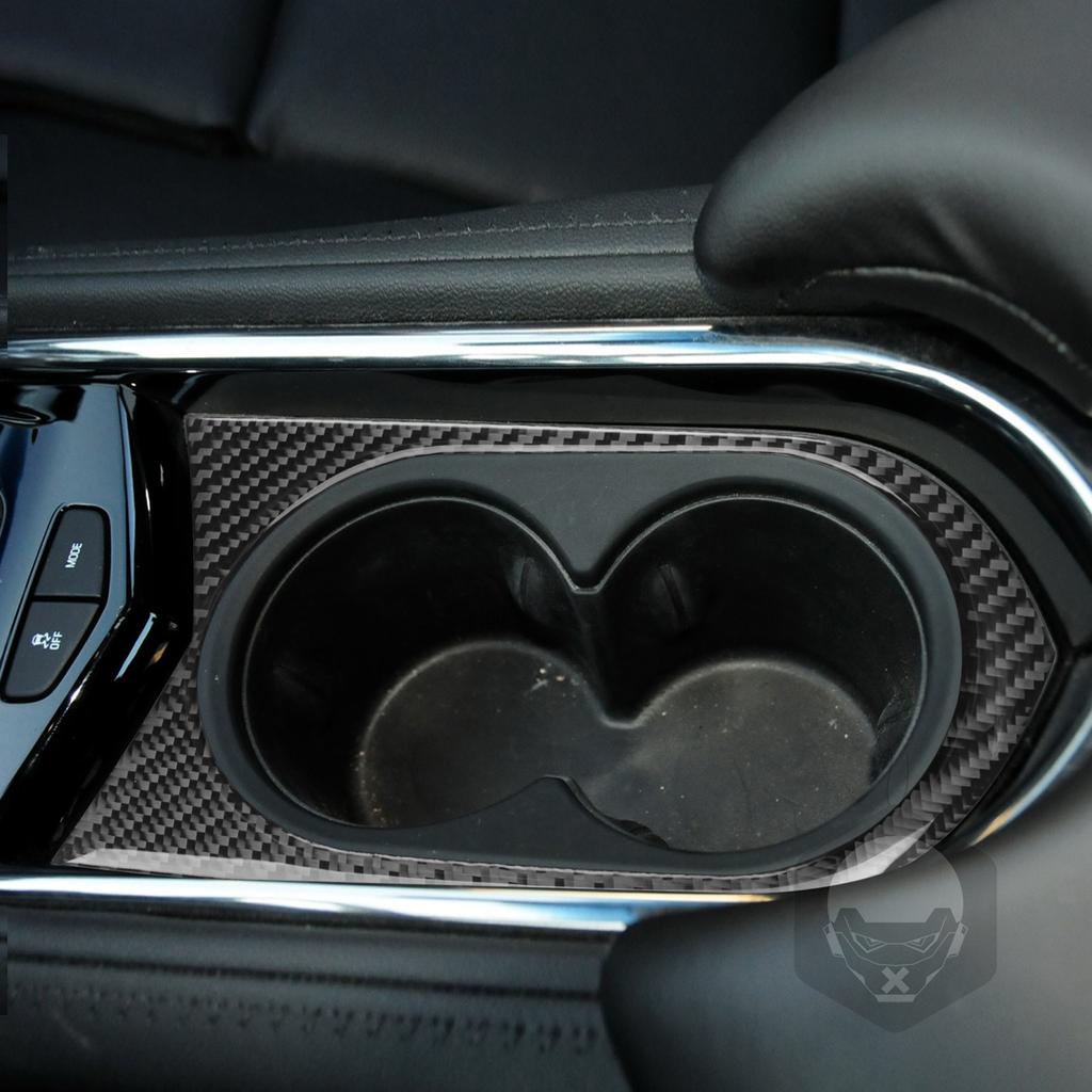 Für Cadillac ATS 2013- Limousine Zubehör Auto Carbon Fiber Innen Tasse Halter Panel Trim Aufkleber