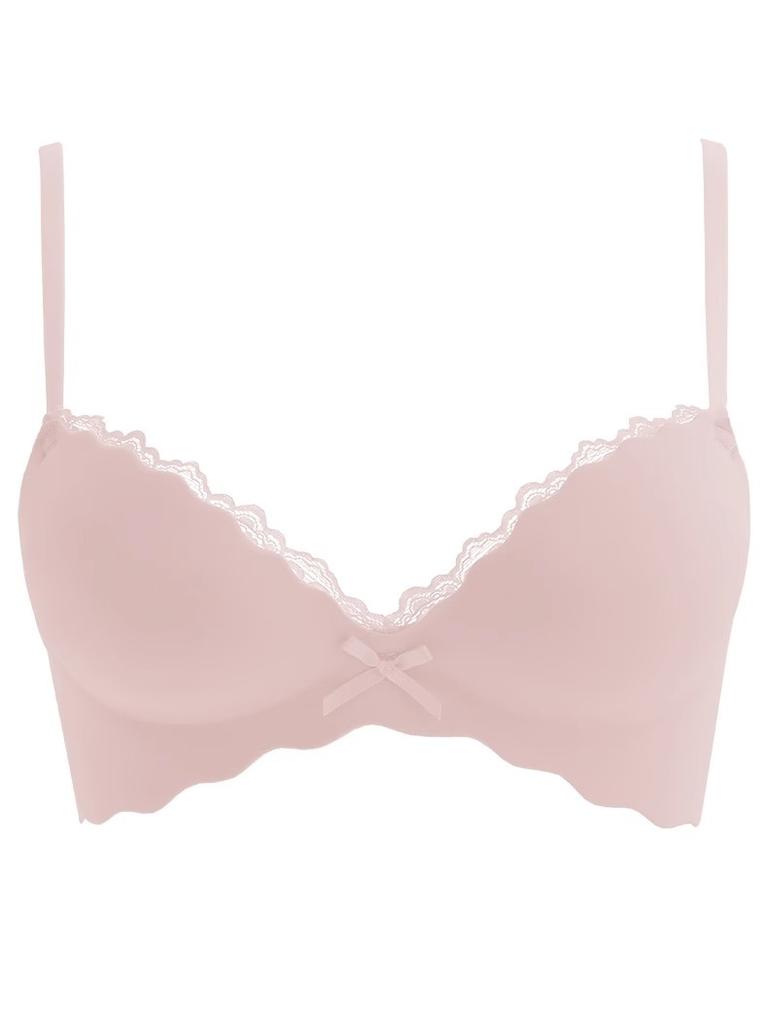 Thin female pure desire one piece seamless display big girl no steel ring sexy bra cover thickened