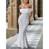 Sexy Women's New Hip-wrapped Floral Lace Slim-fit Backless Temperament Dress