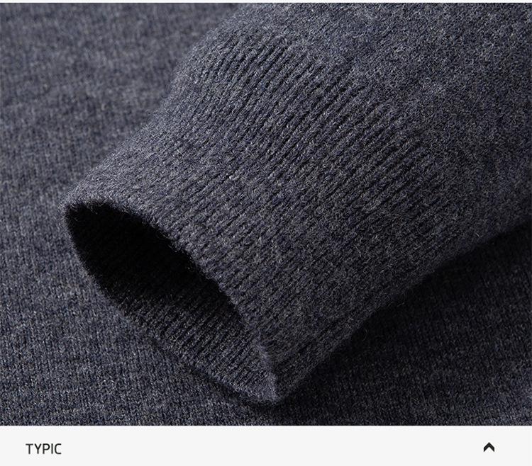 Men's Premium Cashmere Half-Zip Sweater - Winter Thickened Pullover