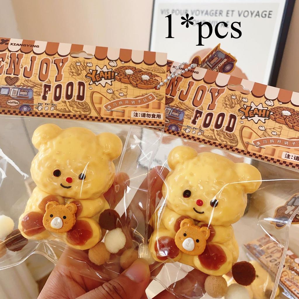 Cute Cartoon Food Squeeze Toy Silicone Pinch Slow Rebound Decompression Toy for Adult Kids Gift Stress Reliever Toys