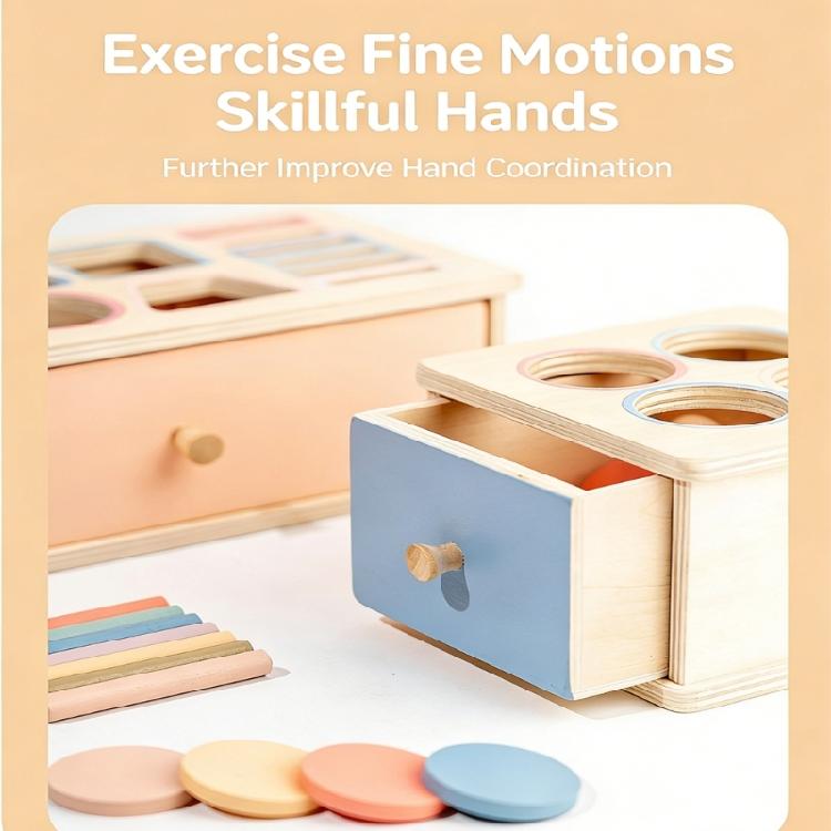 Safe Wooden Shape Color Sorting Box Geometric Educational Toy for Toddlers Learning Activity