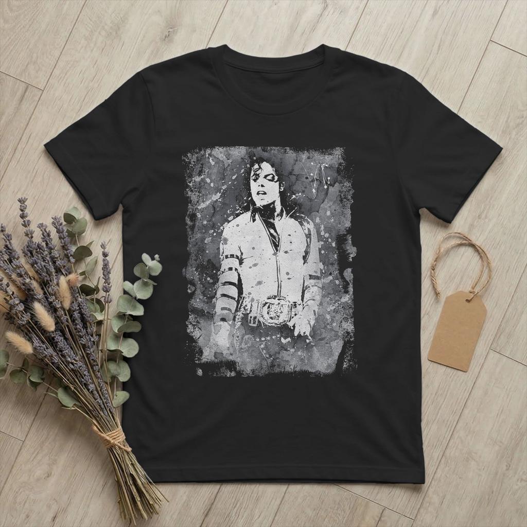 Michaels Pop King Jacksons T Shirt for Unisex Cotton Amazing TShirts Round Neck 1988 Tour Tee Shirt Short Sleeve Merch Gift Idea
