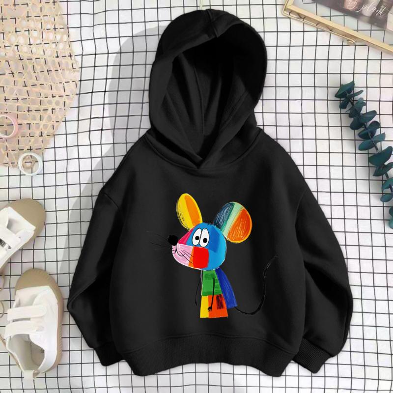 Children's Thin Sweatshirt Autumn New Round Neck Korean Style Loose Long Sleeve Top Boys Girls Fashionable
