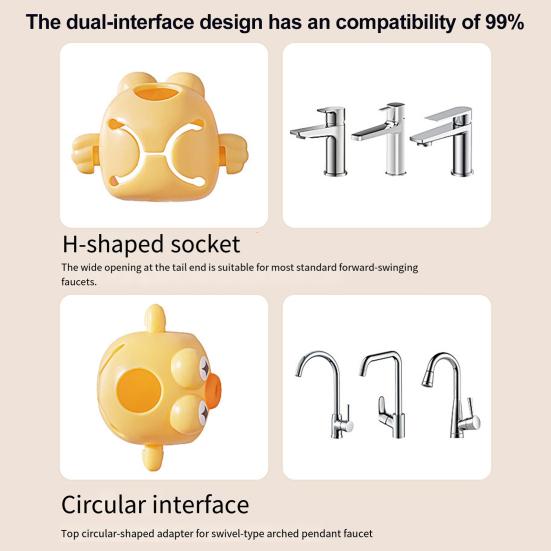 Yousheng Faucet Extender for Toddlers U-shaped Sink Faucet Extender Splash-Proof Faucet Accessory for Bathroom Kitchen Bathtub