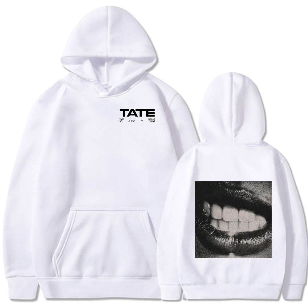 Tate McRae Tak Blisko Czegoś Bluzy 2025 Nadruk Nowego Albumu Bluzy z Kapturem Odzież Męska Damska Polarowa Codzienna Wciągana Streetwear