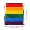 1pc Rainbow Color Bundle Pocket, Portable Travel Clothes Shoes Storage Bag Backpack, Colorful Dustproof Polyester Storage Bag with Drawstring