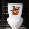 1PC Halloween Pumpkin Witch Hat Toilet Cover Stickers Horror Self-Adhesive Home Decoration PVC Stickers Restroom Decor