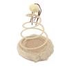 Spring Plate Cat Toy Foldable High Elasticity Stable Standing Interactive Cat Toy with Scratcher