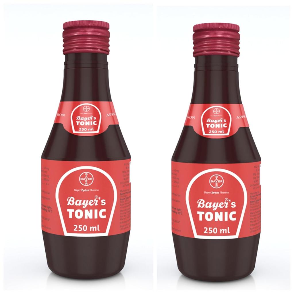 Bayer's Tonic 250ml Pack of 2 | Appetite Stimulant & Recovery Supplement | Port Vino Malaga Flavours
