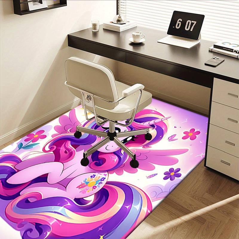 Charming Unicorn Office Chair Mat: Magical Home Decor , Office Rug , Gift for Any Room.122361a