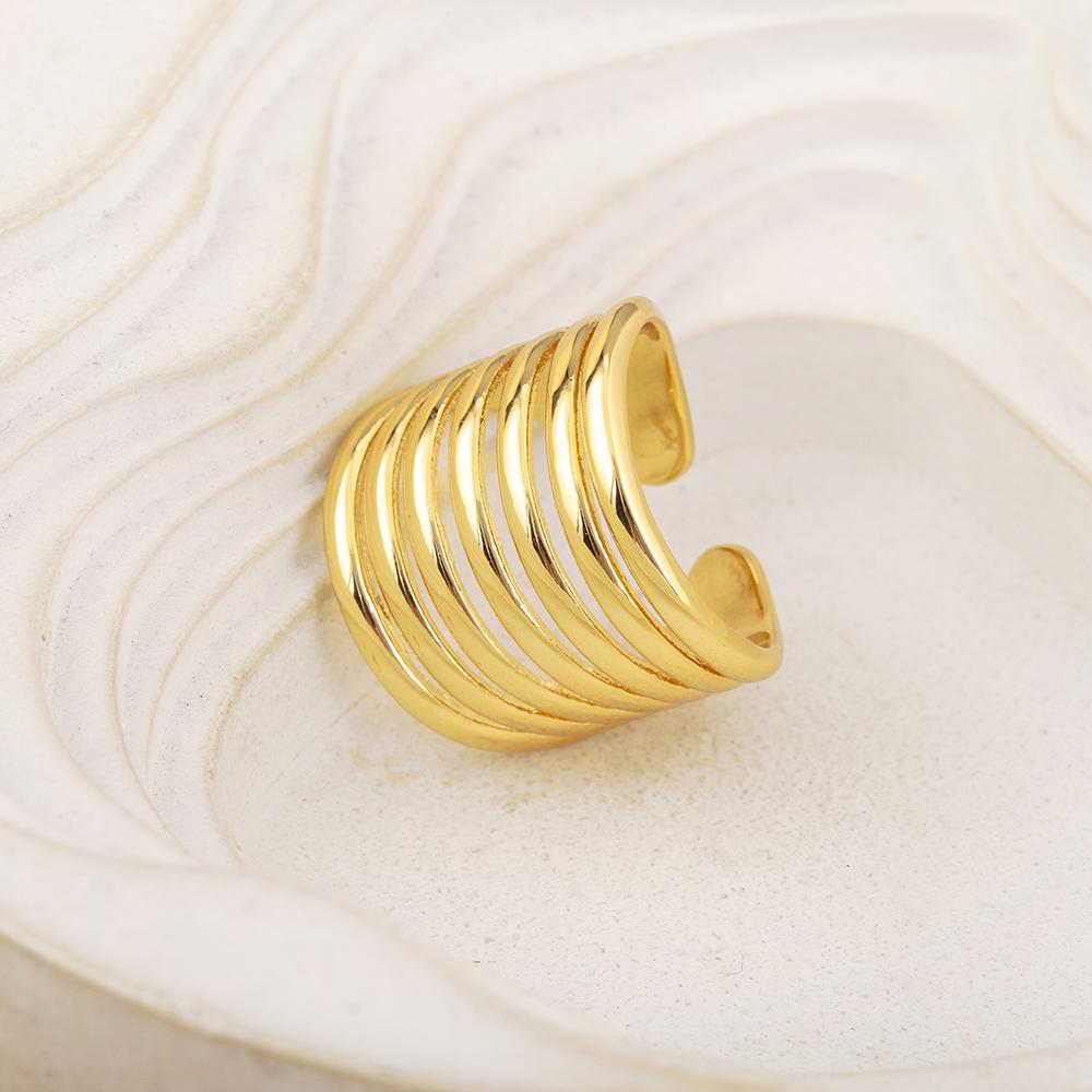 Nidin New Trendy Punk Rock Style Multilayer Rings Open Adjustable For Women Personality Design Finger Jewelry Accessories Gifts