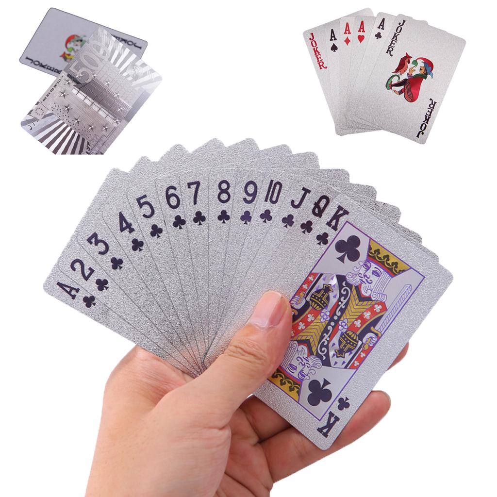 55Pcs Golden Plastic Poker Cards Set, Gold Foil Playing Cards For Magic Tricks & Entertainment, Durable Waterproof Casino Cards